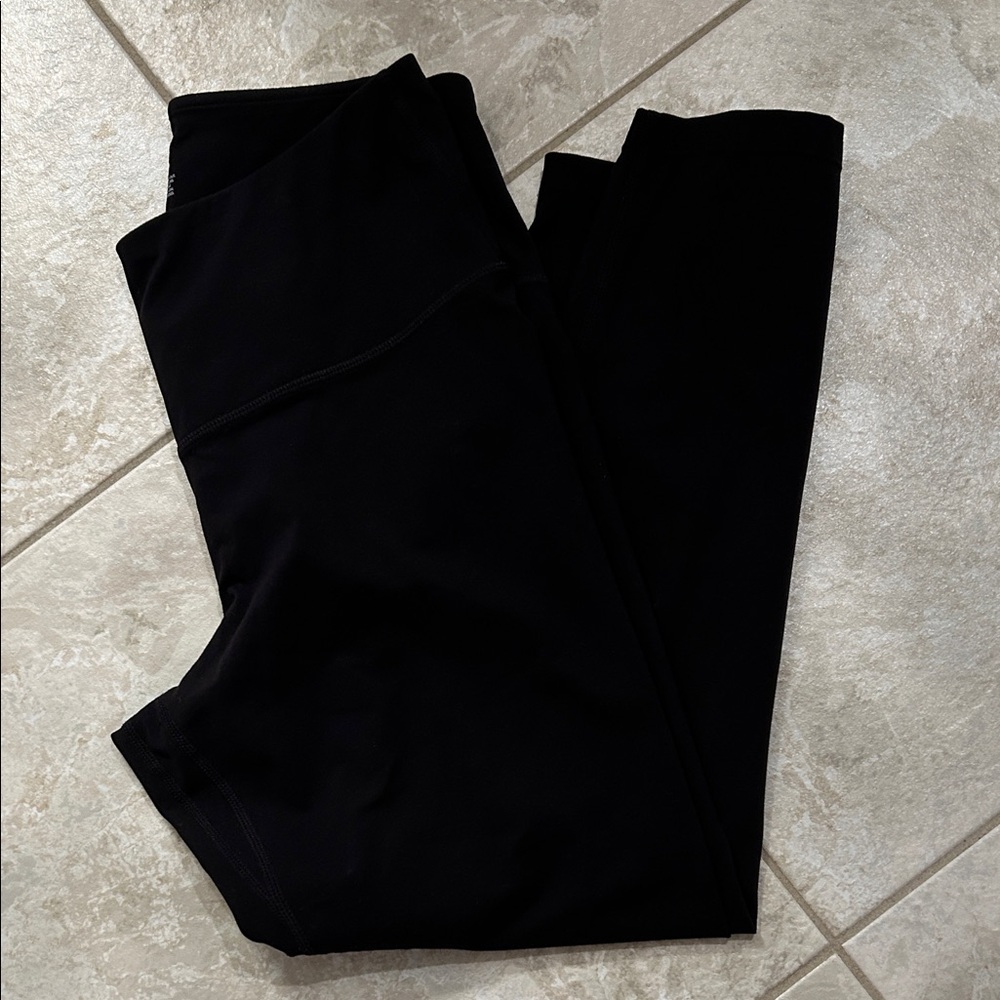Black High-Waist Active cropped Leggings